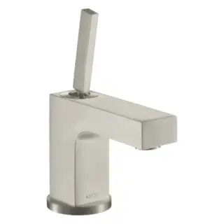 Axor Citterio Смеситель для раковины 80, на 1 отв., излив 10.4см, с донным клапаном, цвет: сталь