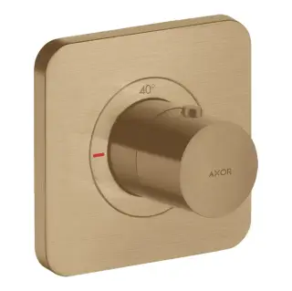 Axor Citterio E Смеситель для душа, термостатический, встраиваемый, на 1 выход, (внешняя часть), цвет: шлифованная бронза