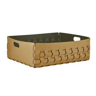 ADJ Корзинка Dubai, 60x50xH20 см., цвет: горчичный/оливковый