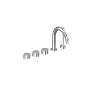 Gattoni MD Смеситель для установки на борт ванны на 5 отверстий, с ручным душем, цвет: хром