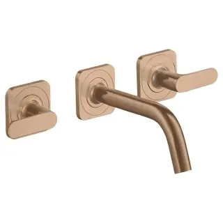 Axor Citterio M Смеситель для раковины, встраиваемый, излив: 16.6см., с донным клапаном, внешняя часть, цвет: шлифованное красное золото