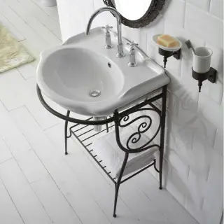 Globo Paestum Консоль напольная 71х58см, с раковиной на 1 отв., цвет: met.antico, раковина белая