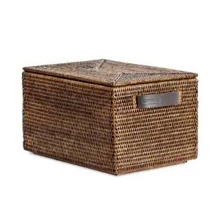 Decor Walther Basket Коробка универсальная 39.5x25х21см., настольная, цвет: ротанг темный