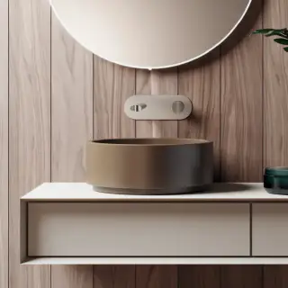 Kerasan Oke Раковина круглая 40см, накладная, без отв., цвет: bruno matte