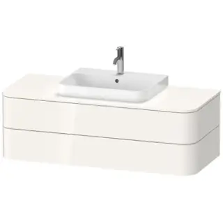 Duravit Happy D.2 Plus Тумба подвесная 130x55х40.8см, с раковиной и 2 ящиками, цвет: белый глянцевый