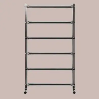 Irsap BELLA п/сушитель (6тр) водяной для систем ГВС, 55хh95.1см (межосевое 50см), с вентилями и комплектом для монтажа KITCOPTUEC6450, цвет:хром/хром