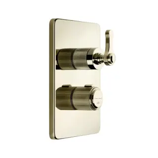 Gessi Venti20 Смеситель встраиваемый, термостатический, с переключателем на 2 положения, внешняя часть, цвет: Brass PVD