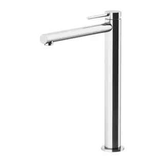 Gattoni Circle One Смеситель для раковины, высокий h302 мм, на 1 отв., излив 200 мм, с донным клапаном, цвет: хром