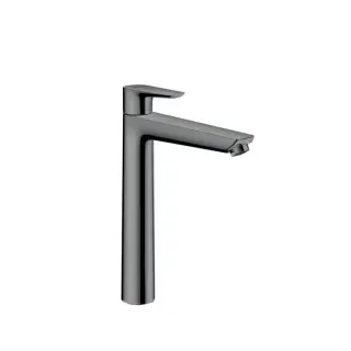 Hansgrohe Talis E Смеситель для раковины 240, на 1 отв, с донным клапаном, излив 183мм, цвет: шлифованный черный хром