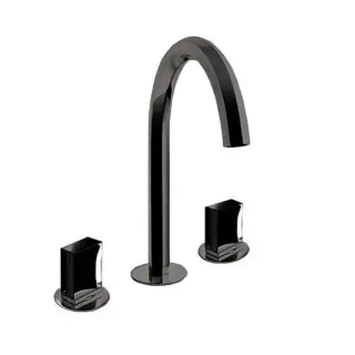 Fantini Venezia Смеситель для раковины, 3 отв., излив: 175 мм, цвет: Matt Gun Metal PVD