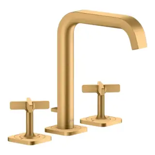 Axor Citterio E Смеситель для раковины, на 3 отв., с донным клапаном, цвет: шлифованная медь