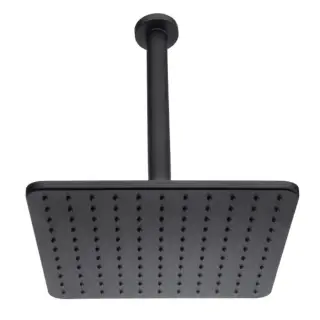 BOSSINI COSMO Верхний душ 280х280 мм., с потолочным держателем 300 мм, цвет черный матовый