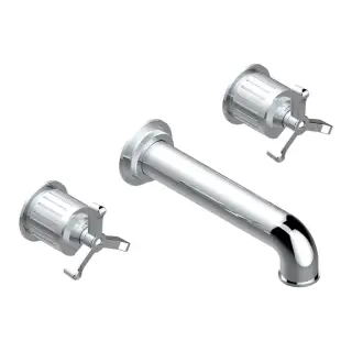 THG Hamptons Смеситель для раковины, настенный, цвет: хром