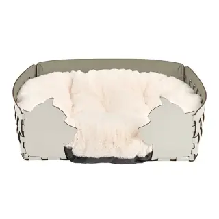 ADJ Лежанка Dog, 45х30хН15 см., цвет: белый/панна котта