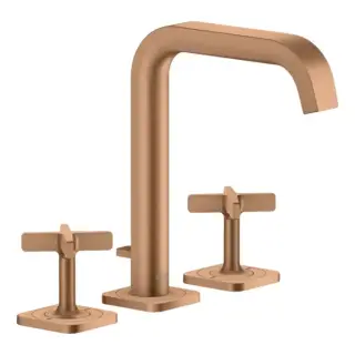 Axor Citterio E Смеситель для раковины, на 3 отв., с донным клапаном, цвет: шлифованная бронза
