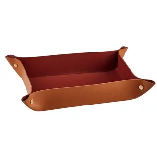 Colombo Adj Мелочница, 20x14H5 см, цвет: коньяк/бордо