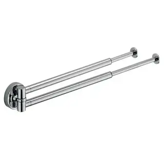 Colombo Plus Полотенцедержатель двойной с регулируемой длиной 28-41.5 см, цвет: хром