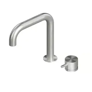 QuadroDesign Source Смеситель для раковины, на 2 отв., цвет: brushed stainless steel