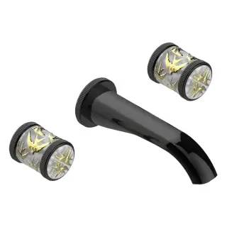 THG Hirondelles Gold Stamped Смеситель для раковины, встраиваемый, цвет: Brown bronze color PVD