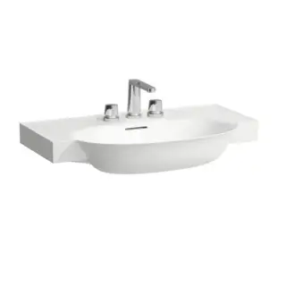 Laufen New Classic Раковина накладная 80х48х7.5см, с 3 отв., с переливом, с покрытием Clean Coat LCC, цвет белый