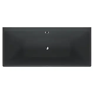 Duravit Vitrium Ванна пристенная 180x80см, с ножками, с2 наклонами для спины, прямоугольная, цвет: темно-серый матовый