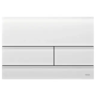 TECEsquare II, панель смыва с двумя клавишами металлическая, цвет: стекло белое сатинированное