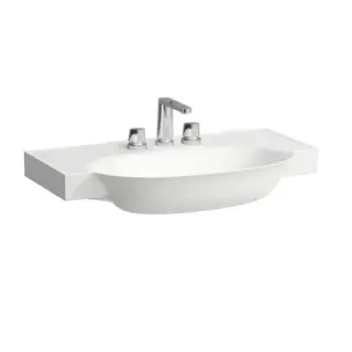 Laufen New Classic Раковина накладная 80х48х7.5см, с 3 отв., без перелива, цвет: белый матовый