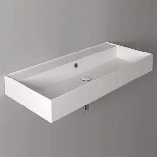 Simas Agile Раковина подвесная 101х46 см, ,c переливом, без отв под смеситель, цвет: белый