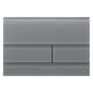 TECEsquare II, панель смыва с двумя клавишами металлическая, цвет: стекло серое сатинированное