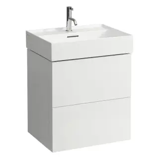 Laufen Kartell Тумба с раковиной 58x45x60см, с 2 ящиками, вкл. органайзер для умывальника подвесная, цвет: белый матовый