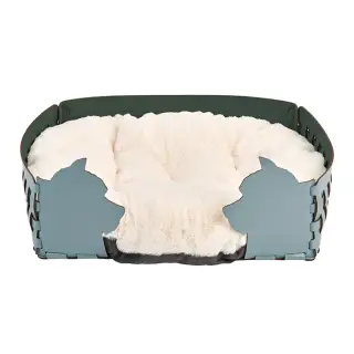 ADJ Лежанка Dog, 45х30хН15 см., цвет: небесный/эвкалипт