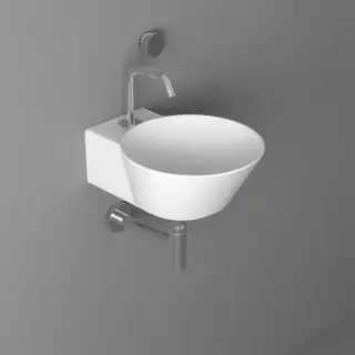 Simas Wave Раковина 33.5х43х16.5 см, 1 отв., накладная/подвесная, цвет: белый