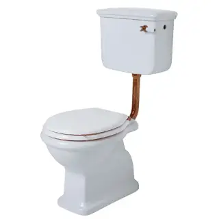 SIMAS Lante Унитаз напольный, выпуск в пол, 38,5х58см, цвет белый с низким бачком, с фурнитурой цвета бронза