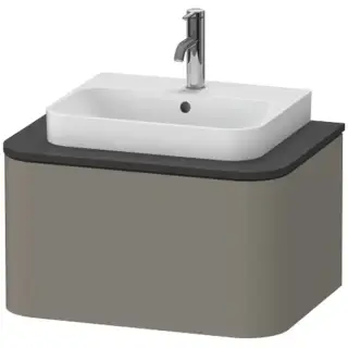Duravit Happy D.2 Plus Тумба подвесная 65x55х35.4см, с раковиной и 1 ящиком, цвет: stone grey satin matt