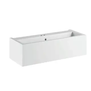 Kerasan Kanaal Раковина подвесная, 100х40х25см., с 1 отв., цвет: белый глянцевый