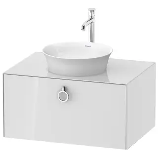Duravit White Tulip Тумбочка подвесная 80x55х40.8см., раковина, 2 ящика с ручкой, цвет: белый высокоглянцевый