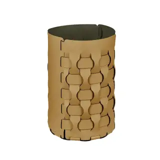 ADJ Корзина для мусора Dubai, D22xH35 см., цвет: горчичный/оливковый