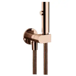 Gessi Eleganza Гигиенический душ с настенным держателем с подводом воды и шлангом 1250 мм., цвет: Copper PVD