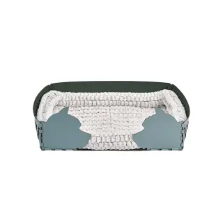 ADJ Лежанка Dog, 60x42xH15 см., цвет: небесный/эвкалипт