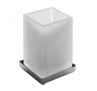 Colombo Look Стакан настольный, цвет: хром/матовое стекло