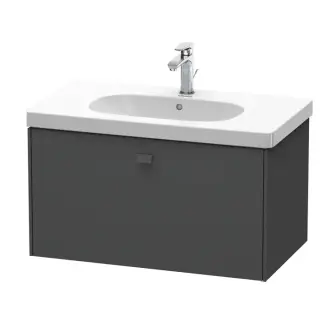 Duravit  Brioso Тумба подвесная 82х46.9х45.2см, с раковиной, с 1 выдвижным ящиком, цвет: графит матовый