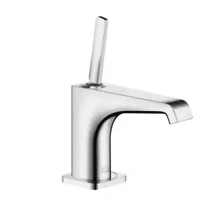 Axor Citterio E, Смеситель для маленькойраковины 90, однорычажный,неперекрываемый сливнойгарнитур, цвет: хром