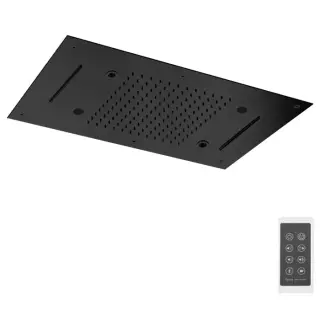 Fima Carlo Frattini Soffioni Верхний душ 70х40см., потолочный, Harmonia c LED подсветкой для хромотерапии, цвет: черный матовый