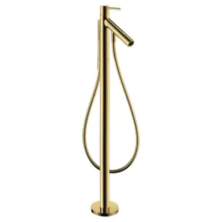 Axor Starck Смеситель для ванны, напольный, с ручным душем, цвет: полированное золото