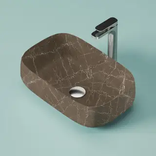 Artceram Cognac Раковина 56x41 см, без отв., накладная, цвет: bronze amani