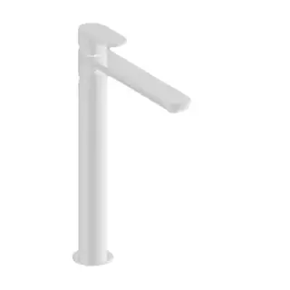 Gattoni H2Omix7000 Смеситель для раковины высокий 298 мм, с донным клапаном, излив 201,4 мм цвет: белый матовый