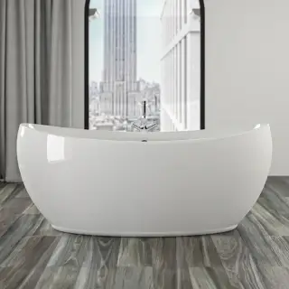 Knief Venice Ванна отдельностоящая 180х83,5х74,5см., с щелевым переливом, с экраном, без слива-перелива, цвет: белый
