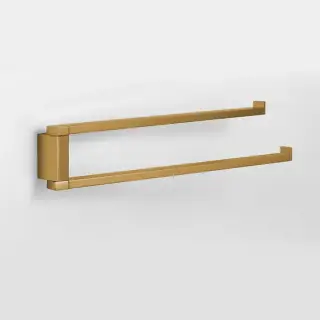 Colombo MiniQ Полотенцедержатель двойной 33см, цвет: золото матовое