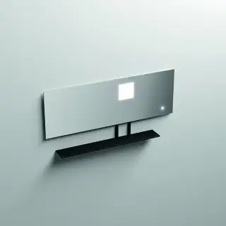 Kerasan Mirrors Зеркало 130х61cм, с черной матовой полкой, с LED подсветкой и сенс выкл.
