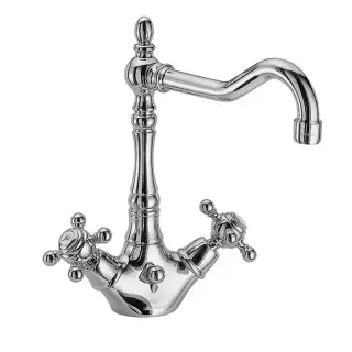 Carlo Frattini Elizabeth, Смеситель на раковину с вращающимся изливом, цвет: Хром